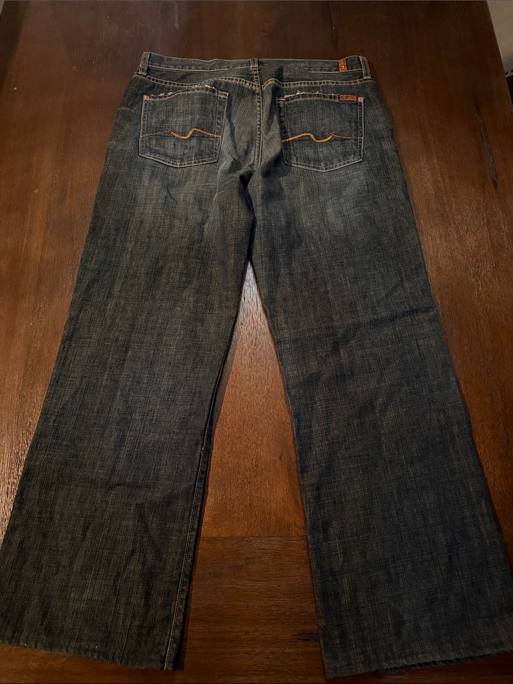 7 for Mankind Men's Dark Wash Relaxed Jeans 33